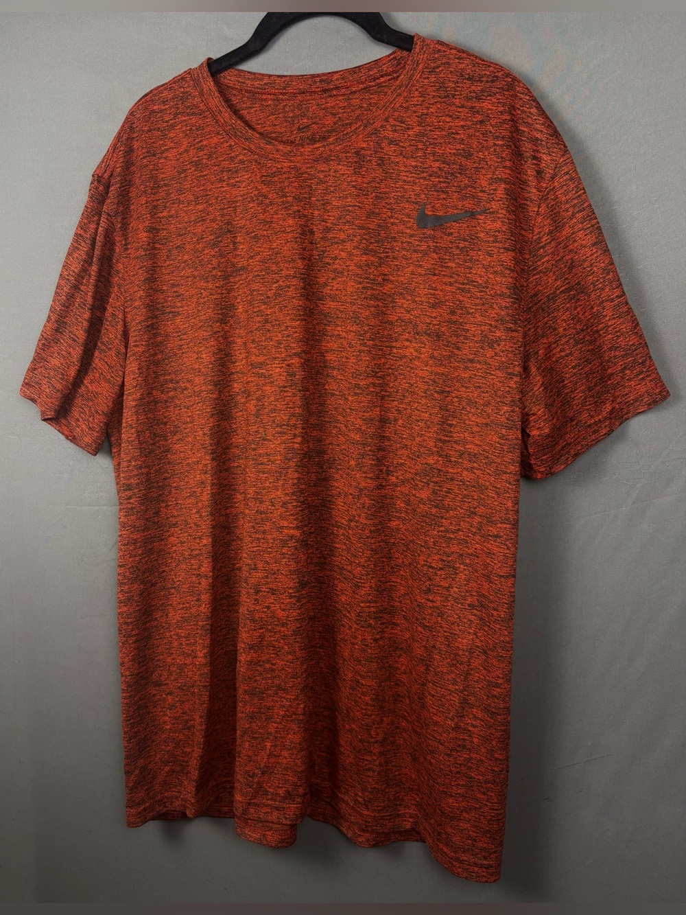 Nike Orange/Red Heather Dri-FIT Short Sleeve Athletic Tee